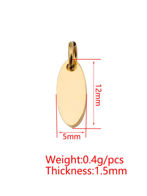 MEN PO Stainless steel oval tail tag / tag with hanging ring 2