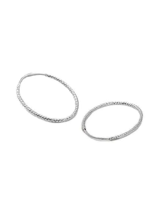 ARTTI 925 Sterling Silver Oval Minimalist Hoop Earring 2
