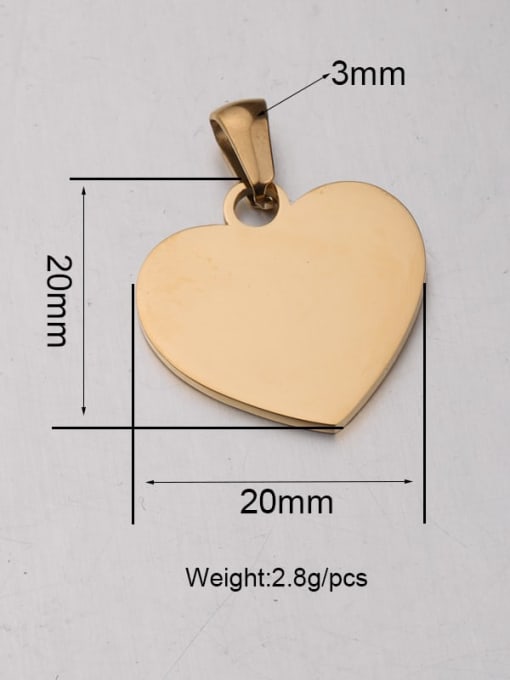 MEN PO Heart Stainless steel Minimalist Pendant 3