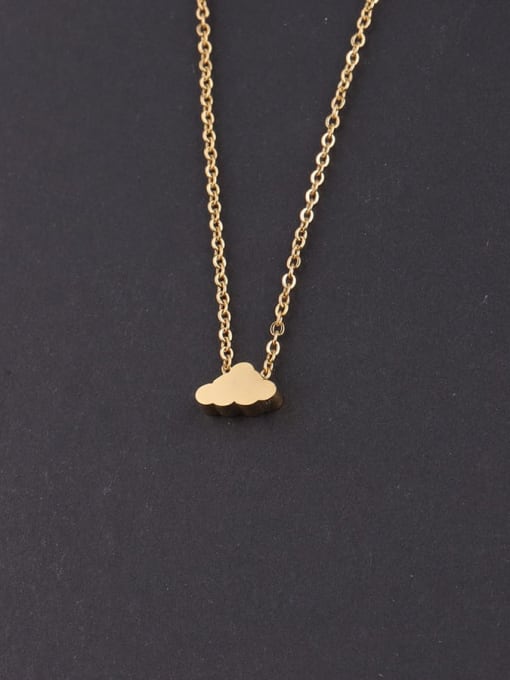 golden Stainless steel Cloud Minimalist Necklace