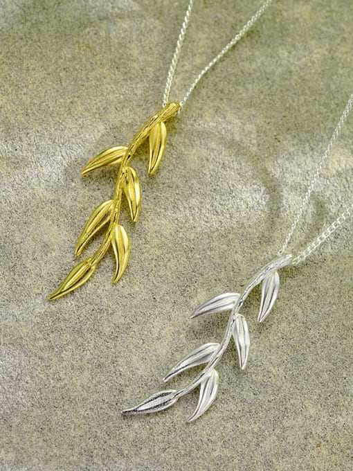 LOLUS 925 Sterling Silver literary handmade leaves are fresh and natural  Artisan Pendant 2