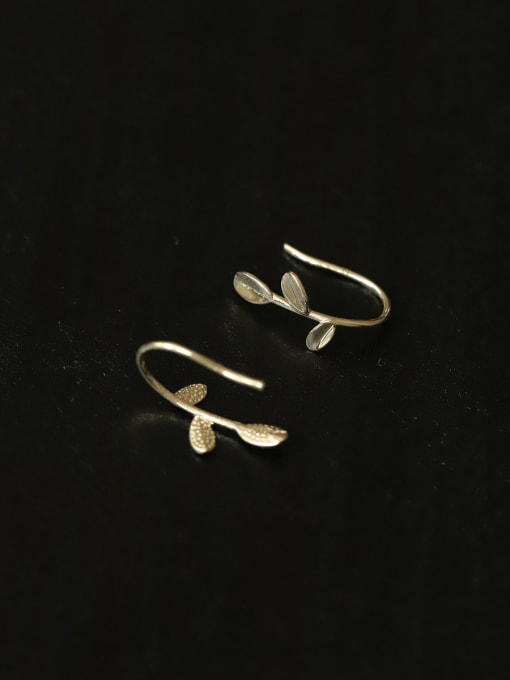 ZEMI 925 Sterling Silver Leaf Dainty Stud Earring 0