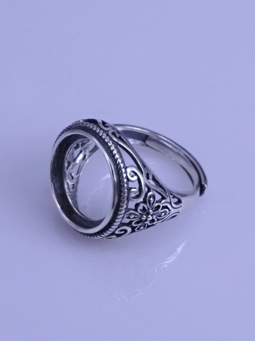 Supply 925 Sterling Silver Round Ring Setting Stone size: 14*14mm 1