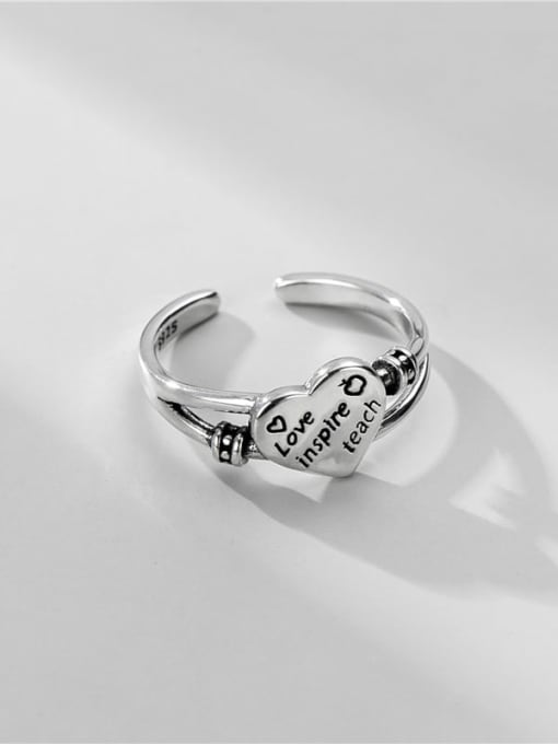 ARTTI 925 Sterling Silver Heart Vintage Band Ring 1