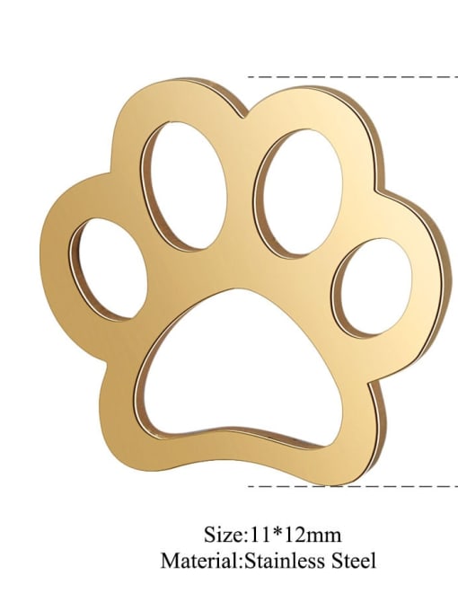 XT540G Stainless steel paw Charm Height : 11* mm , Width: 12 mm
