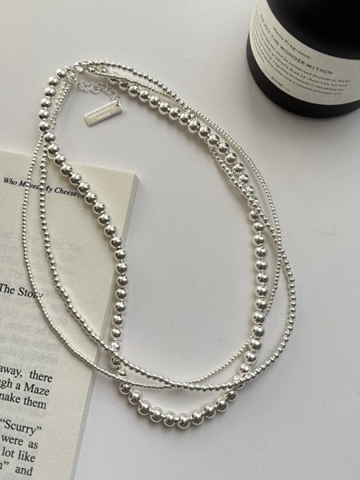ARTTI 925 Sterling Silver Trend Geometric Bracelet and Necklace Set 2
