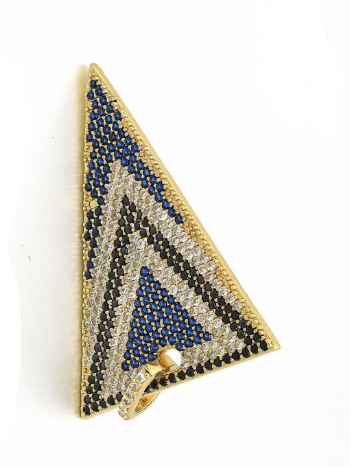 golden Copper Micro Set Zircon Fancy Color Diamond Jewelry Accessories