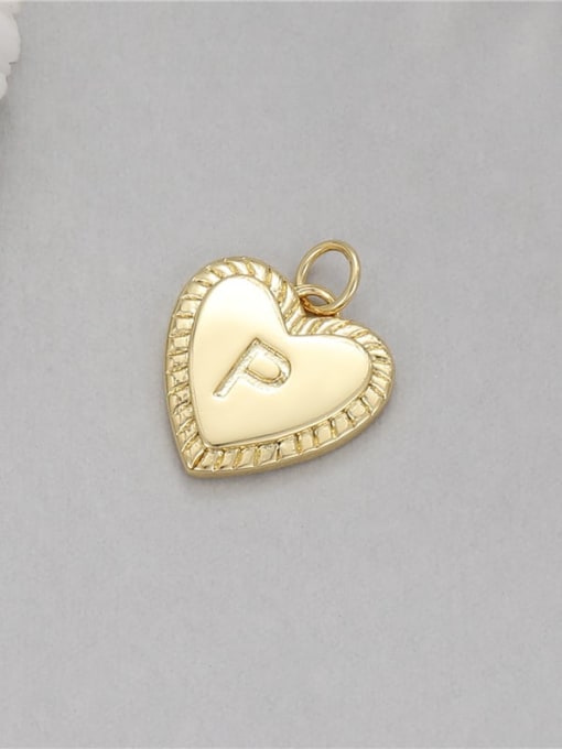 H 10527 Brass Minimalist Heart DIY Pendant