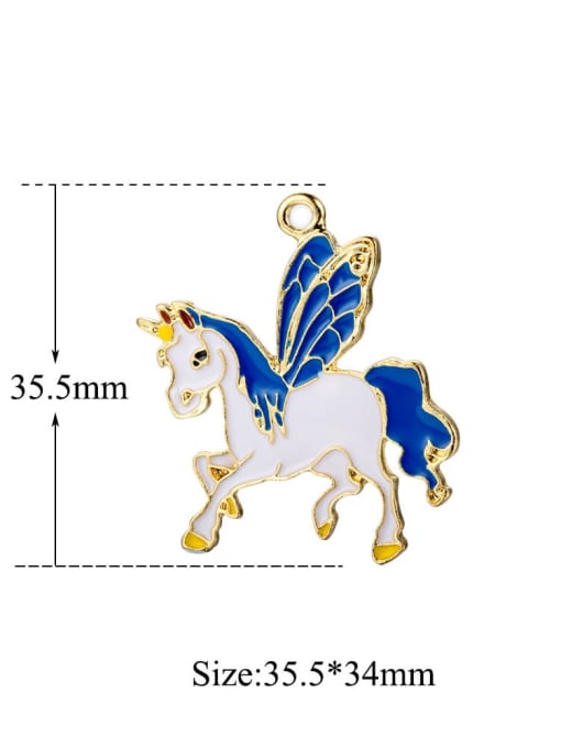 FTime Alloy Unicorn Charm Height : 35.5 mm , Width: 34 mm 2