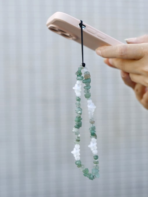 JMI Beaded Pearl Natural Crushed Citrine Crystal Phone Lanyard Mobile Accessories 2