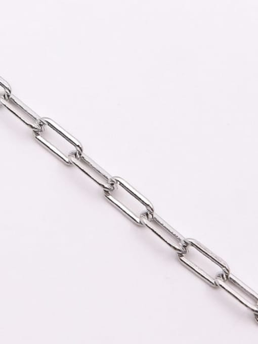 Style 1 platinum (100cm) S925 sterling silver ins cold wind neutral square cross chain