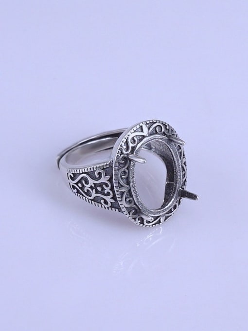 Supply 925 Sterling Silver Oval Ring Setting Stone size: 11*15mm 2