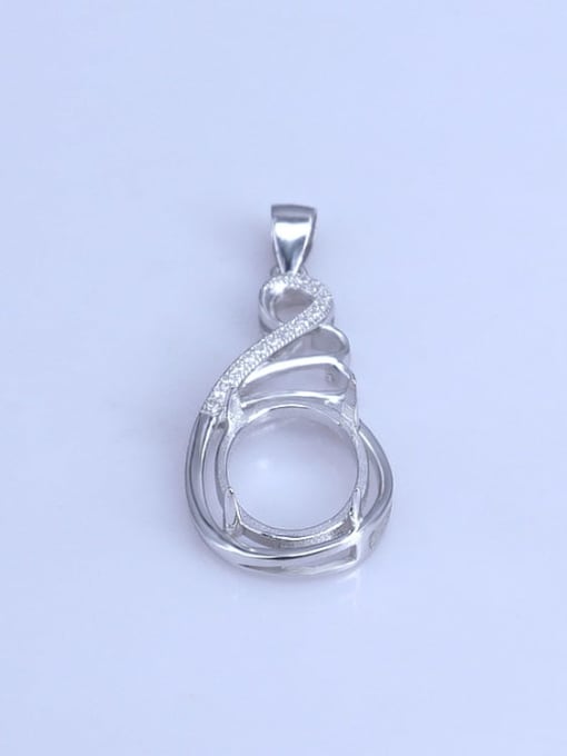 Supply 925 Sterling Silver Oval Pendant Setting Stone size:13*16mm 0