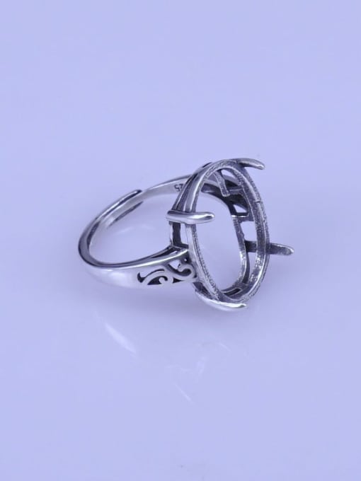 Supply 925 Sterling Silver Geometric Ring Setting Stone size: 14*19mm 2