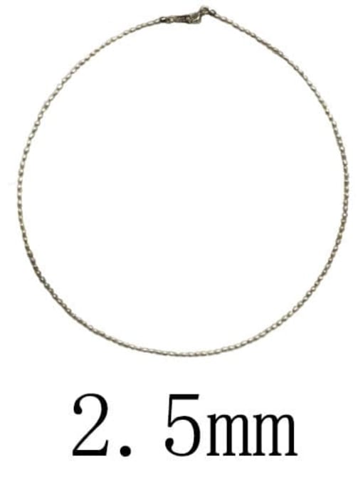 Button NP2.5 Titanium Steel Freshwater Pearl Geometric Bohemia Beaded Necklace