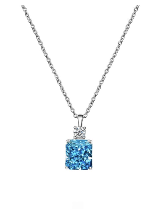 STL-Silver Jewelry 925 Sterling Silver Cubic Zirconia Geometric Luxury Necklace