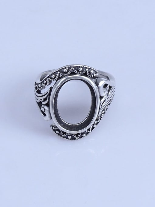 Supply 925 Sterling Silver Geometric Ring Setting Stone size: 10*14mm