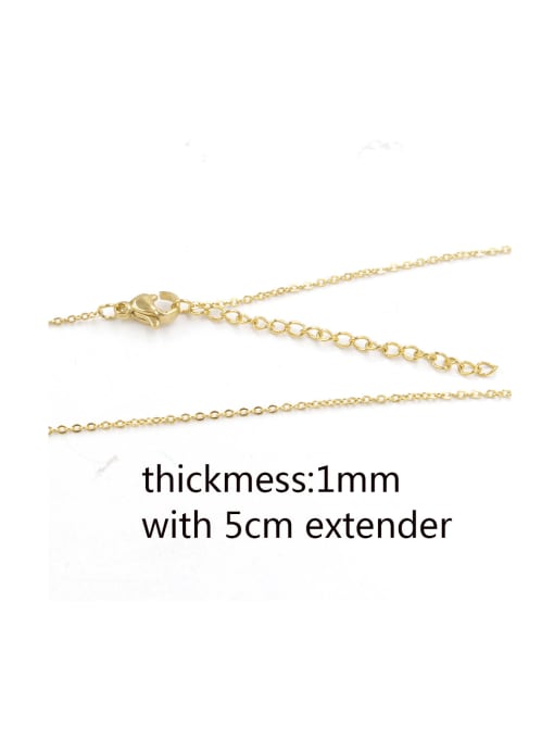 MEN PO Stainless steel O-shaped chain necklace with tail chain 2
