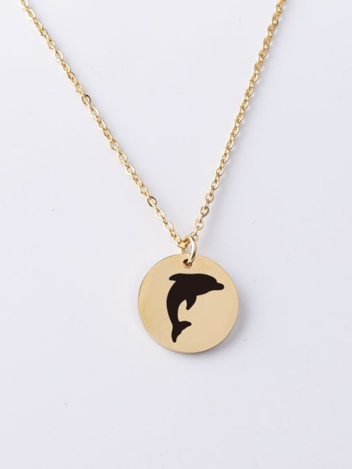 Gold yp001 68 20mm Stainless Steel Ocean Cartoon Animation Pendant Necklace