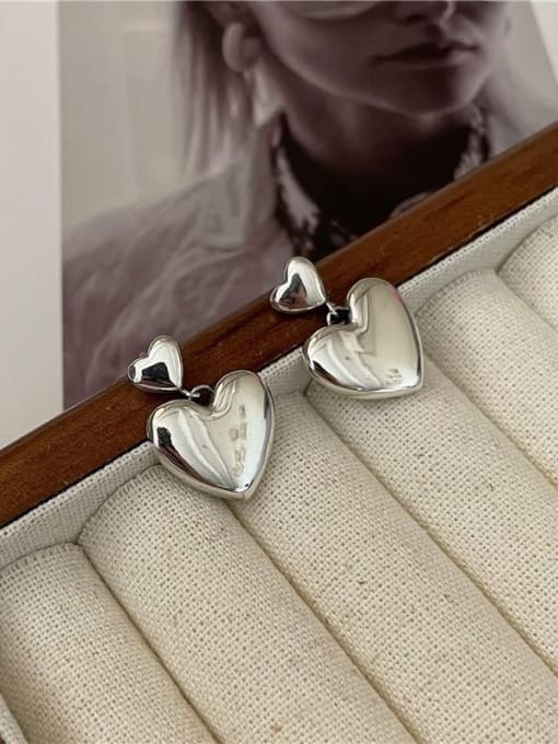 Love Earrings 925 Sterling Silver Heart Vintage Stud Earring