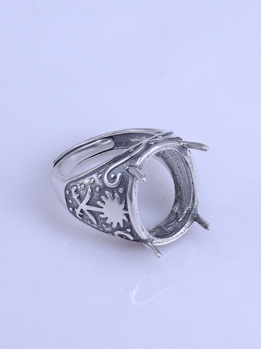 Supply 925 Sterling Silver Oval Ring Setting Stone size: 13*18mm 2