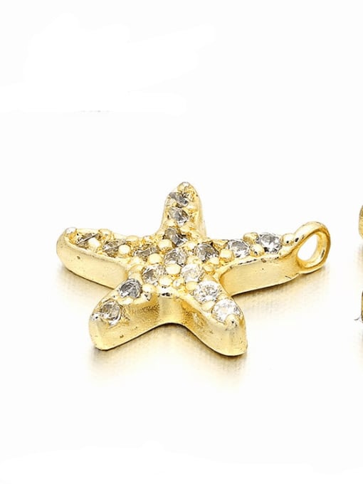 golden Copper starfish petite micro-set zircon accessories