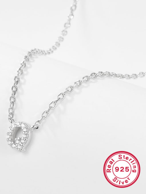 Q Letter 925 Sterling Silver Letter Initials Necklace