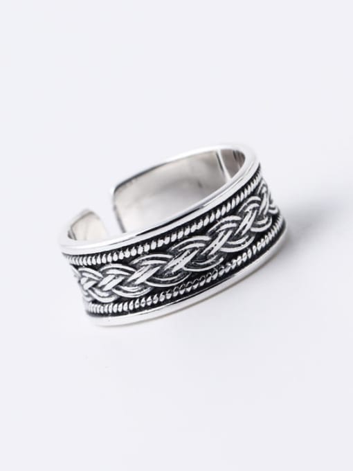ACEE 925 Sterling Silver Geometric Minimalist Band Ring