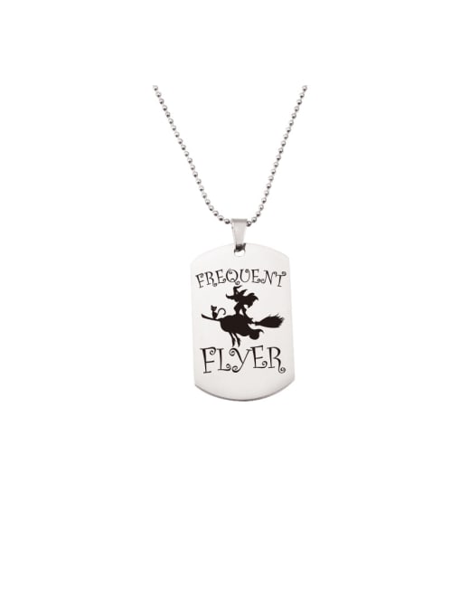 MEN PO Stainless Steel Army Brand Laser Christmas Easter Series Pendant Necklace 0