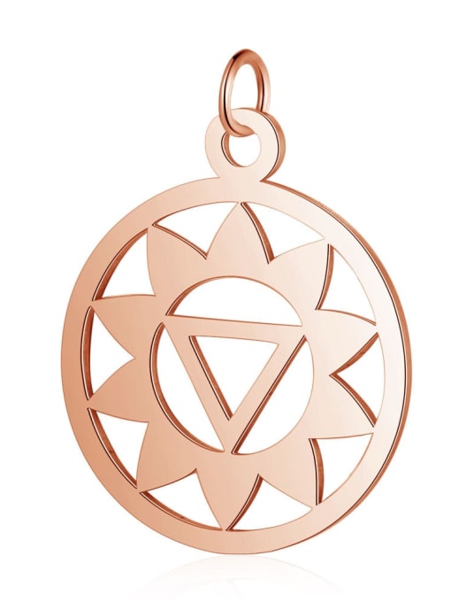 T527R Stainless steel Geometric Charm Height : 19 mm , Width: 26 mm
