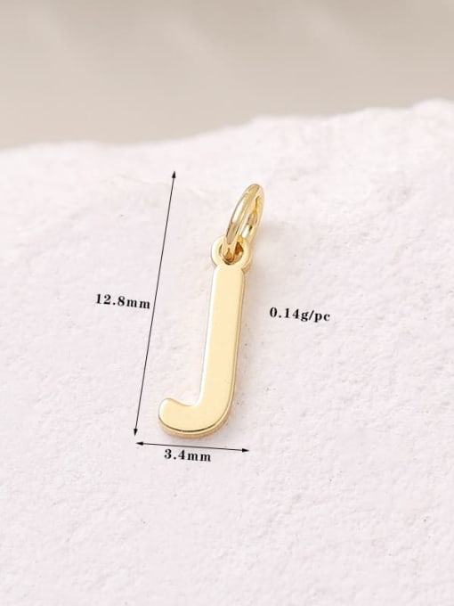 14 K gold H 11367 Brass Minimalist English  Letter  Pendant