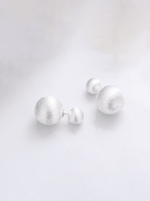 TAIS 925 Sterling Silver Round Minimalist Stud Earring 2