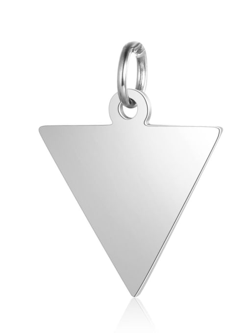 XT624 1 Stainless steel Triangle Charm Height : 15 mm , Width: 19 mm