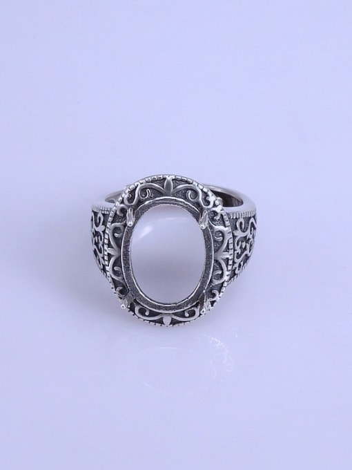 Supply 925 Sterling Silver Oval Ring Setting Stone size: 11*15mm 0