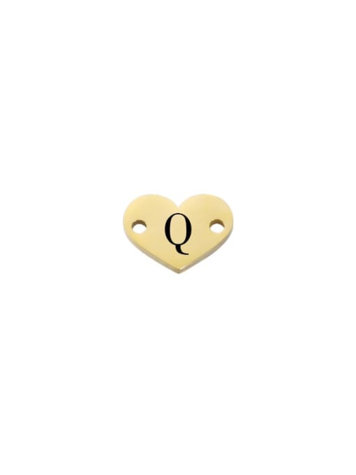 Q Stainless Steel Laser Lettering  Heart  Diy Jewelry Accessories