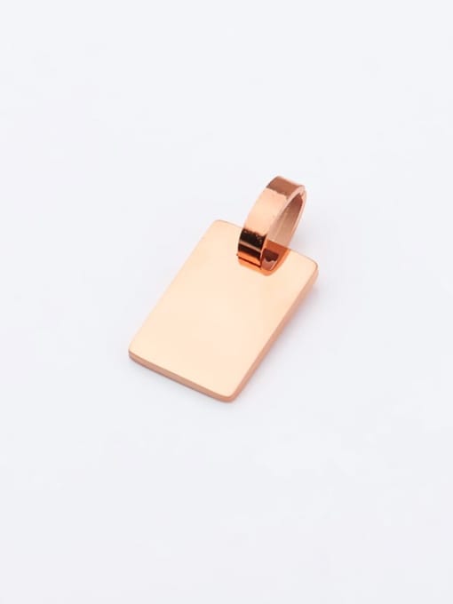 rose gold Stainless steel rectangular pendant