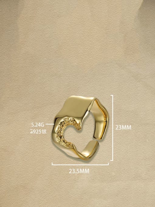 YUANFAN 925 Sterling Silver Geometric Vintage Band Ring 4