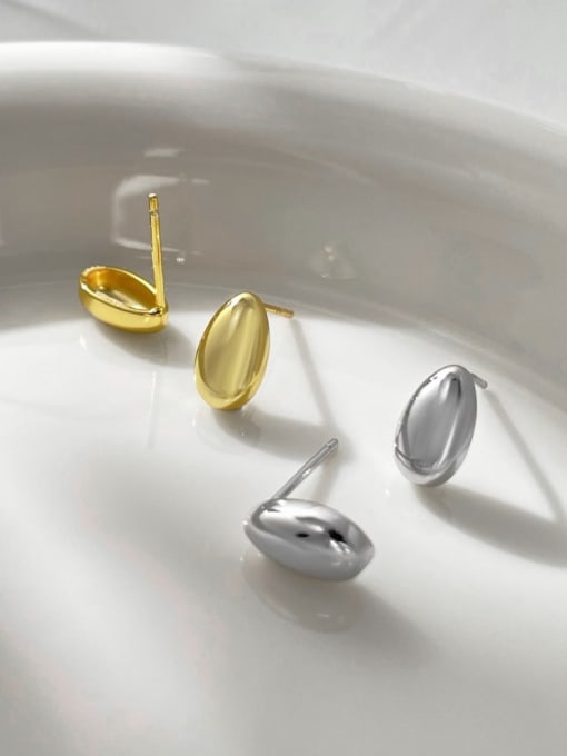 STL-Silver Jewelry 925 Sterling Silver Water Drop Minimalist Stud Earring 3