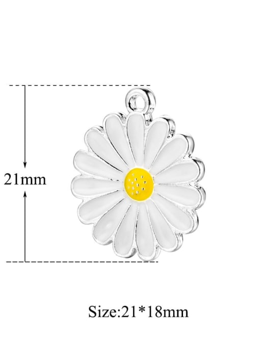 FTime Stainless steel Flower Charm Height : 21 mm , Width: 18 mm 2