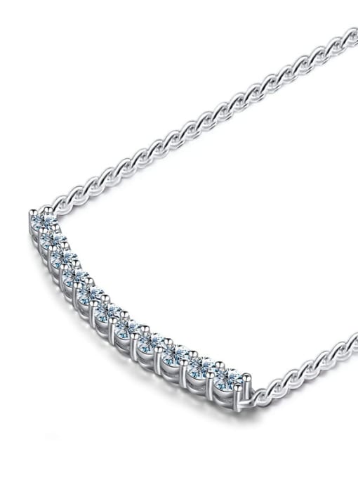 LOLUS 925 Sterling Silver Moissanite Geometric Dainty Necklace 1