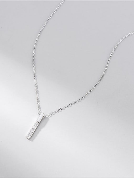 Diamond studded Necklace 925 Sterling Silver Rhinestone Geometric Minimalist Necklace