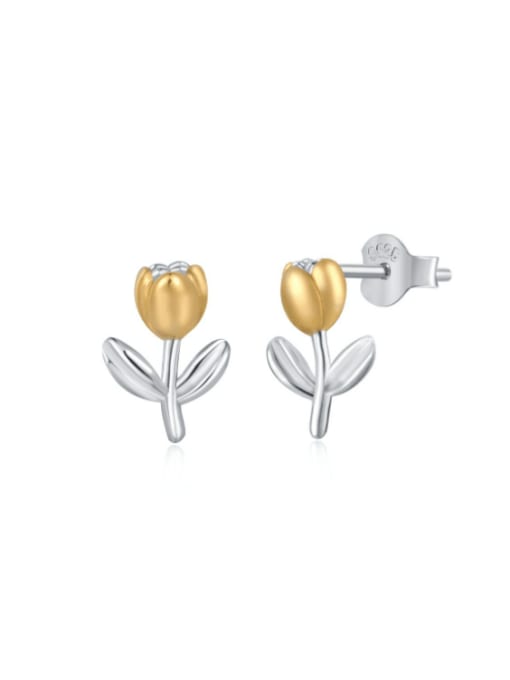 STL-Silver Jewelry 925 Sterling Silver Flower Cute Stud Earring 0