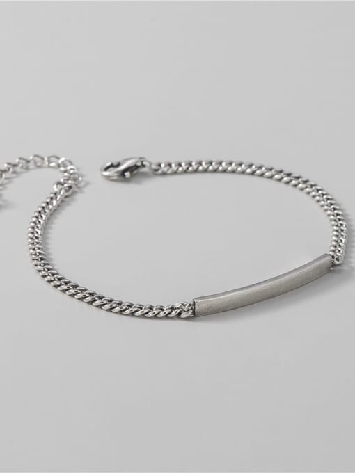 ARTTI 925 Sterling Silver Geometric Minimalist Link Bracelet 2