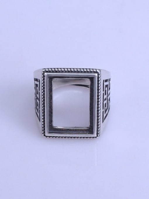 Supply 925 Sterling Silver Geometric Ring Setting Stone size: 12*16mm 0