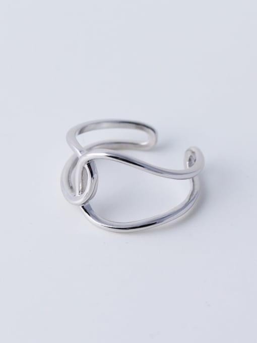 ACEE 925 Sterling Silver Geometric Minimalist Stackable Ring 1