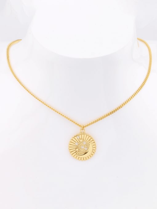 Jewel-Silver 925 Sterling Silver Sun Moon Star Minimalist Necklace 1