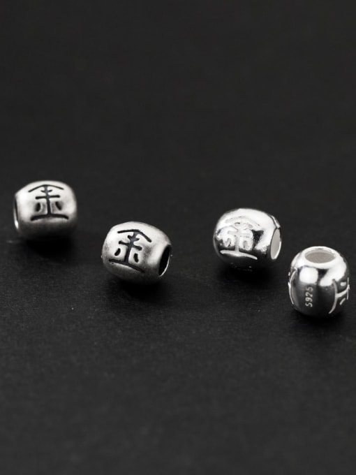 FAN 925 Sterling Silver Geometric Vintage Beads 1