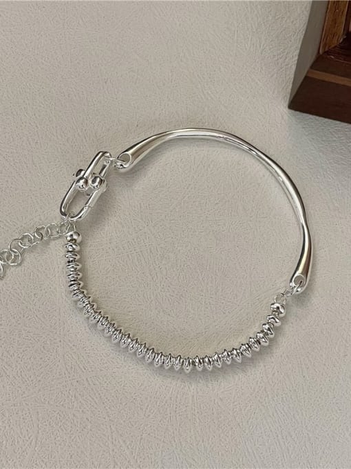 ARTTI 925 Sterling Silver Vintage Asymmetrical  Chain Link Bracelet 2
