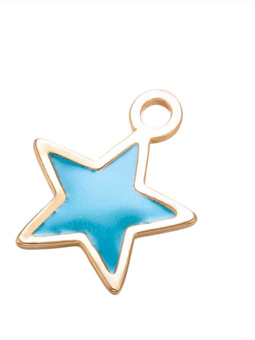 blue Bronze Star Drip Pendant