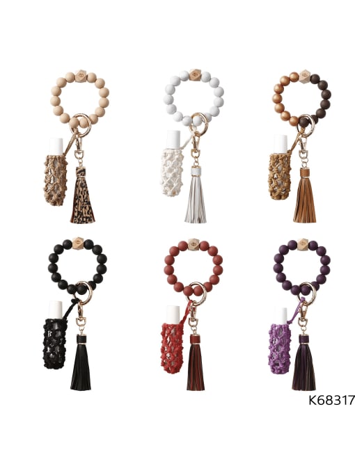 JMI Silicone beads + perfume bottle+hand-woven key chain/bracelet 3
